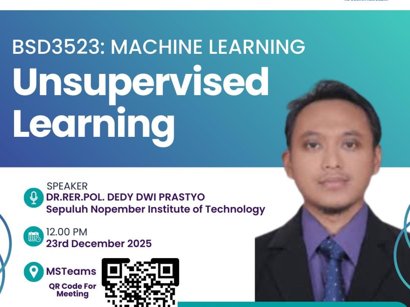 BSD3523 Machine Learning Global Classroom with a Lecturer from Sepuluh Nopember Institute of Technology (ITS)
